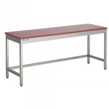 RVS Tafel met polyethyleen blad zonder bodemschap