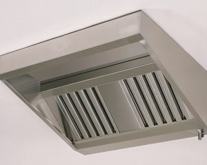 RVS Wandkap 400 hoog 700 diep