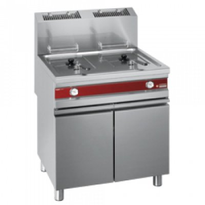 Gasfriteuse 2 pans 15 liter op kast