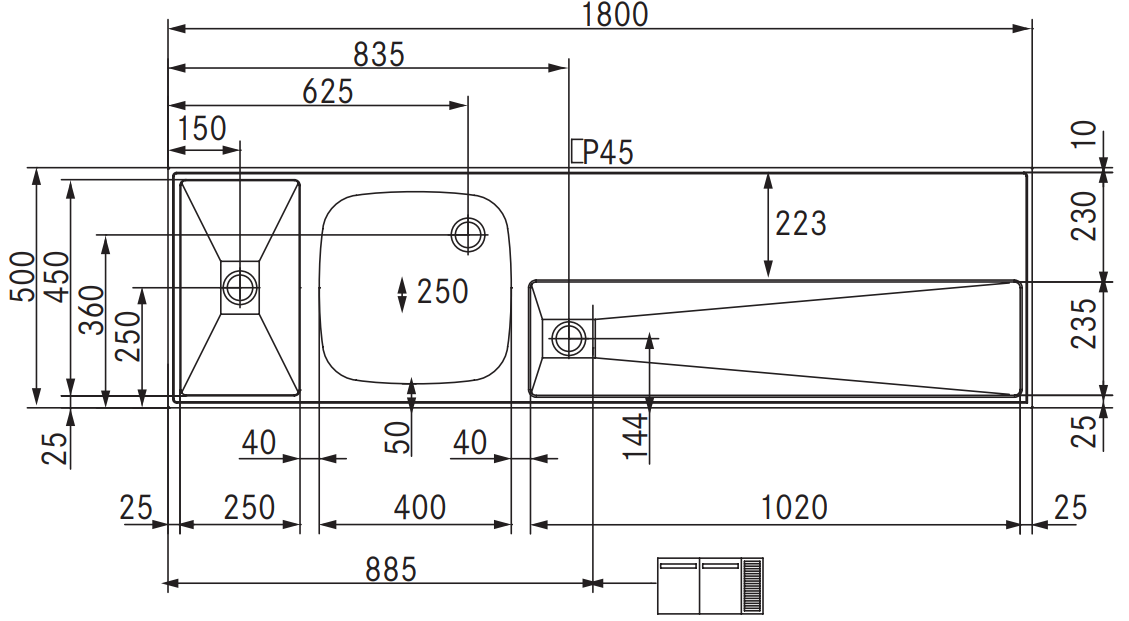 rvs_spoeltapblad_franke_st-bb180-1_bak_links_maatvoering